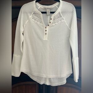 White Small American Rag Long Sleeve Shirt